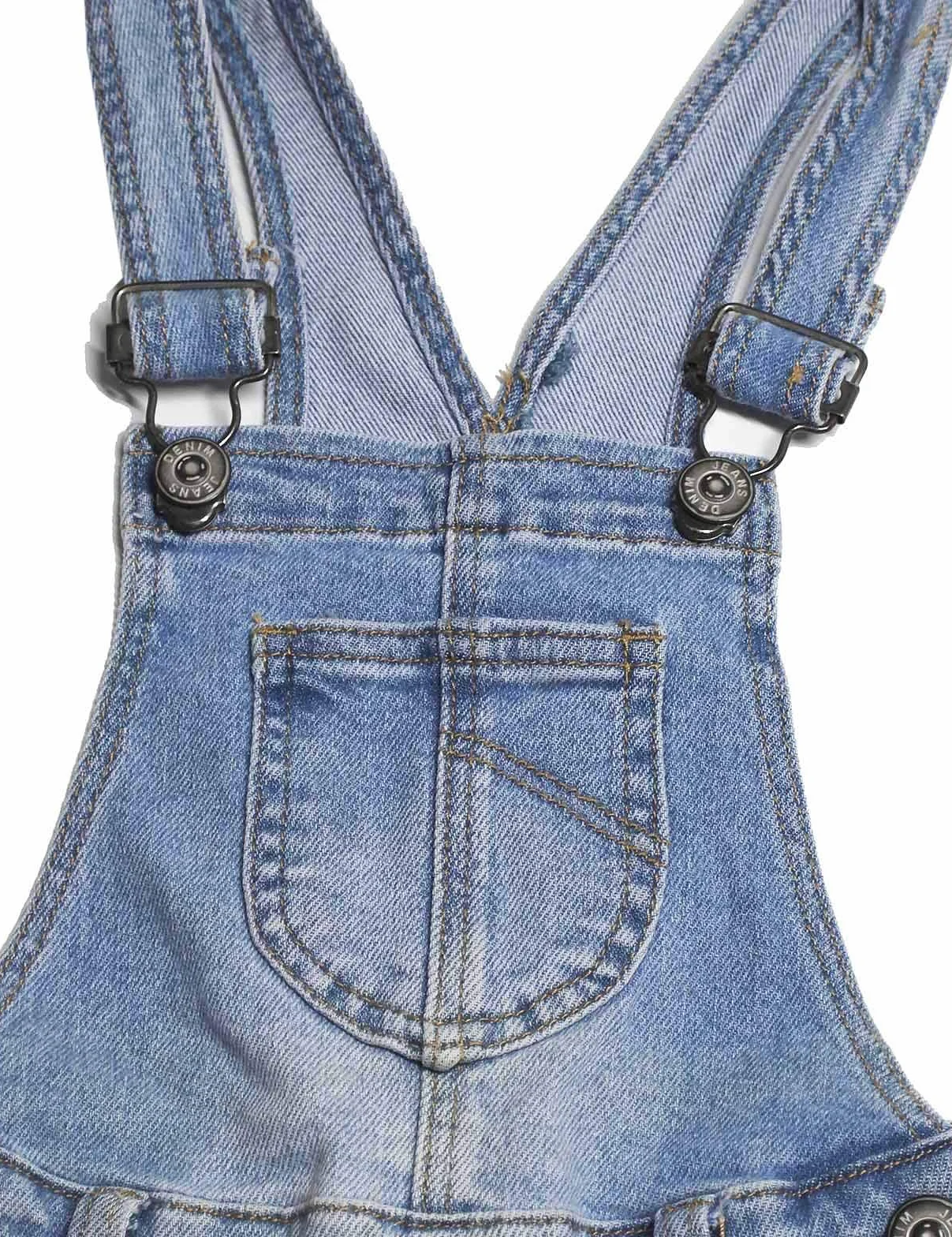KIDSCOOL SPACE Mädchen-Denim-Latzhose,Little Big Kid Zerrissene Jeans-Arbeitskleidung