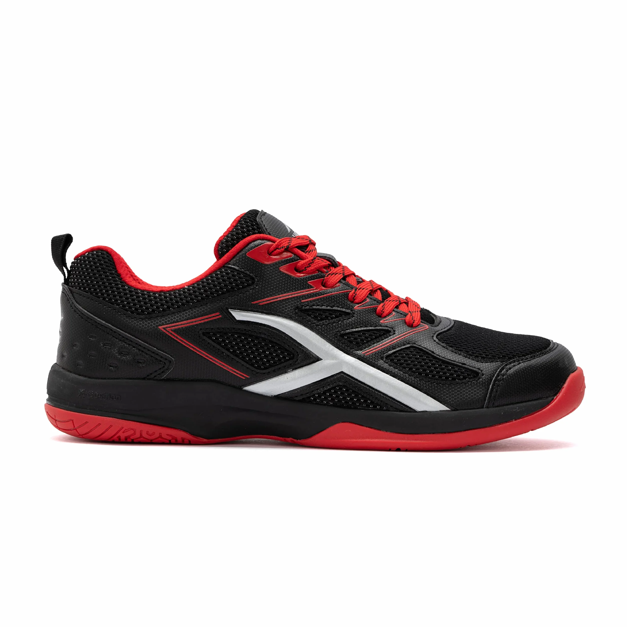 HUNDRED Xoom Non-Marking Professional Badminton Shoes for Men, Material Upper: Polyester, Sole: Rubber, Suitable for Indoor Badminton/Tennis/Squash/Table Tennis/Basketball & Padel
