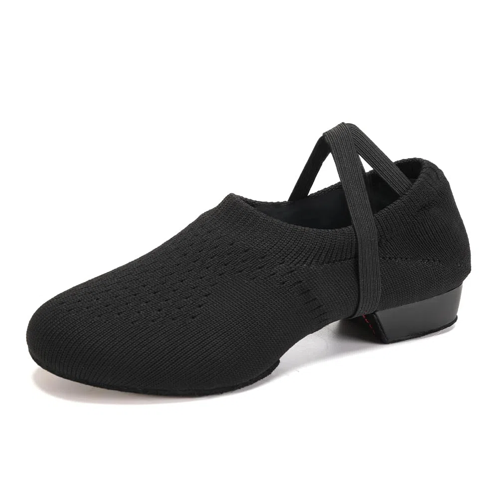 Damen Latein Tanzschuhe Geschlossene Zehe Salsa Ballsaal Dance Übungsschuhe mit 2.5cm Absatz