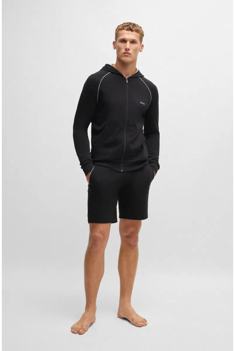 BOSS Herren Mix&Match Short CW Shorts aus elastischer Baumwolle mit Kontrast-Logo und Kordelzug