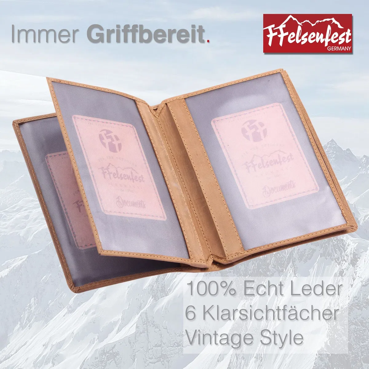 Waffenscheinmappe mit Jagdmotive Ausweishülle Hülle DIN A6 Etui für Jagdschein, Begehungsschein, Waffenbesitzkarte