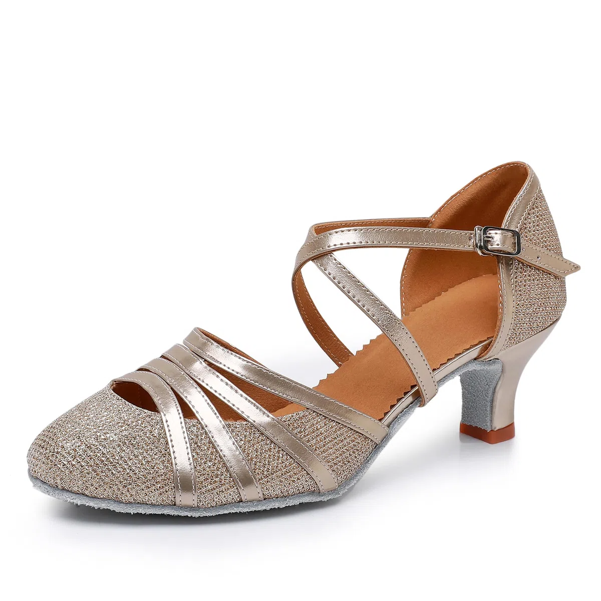 Rosefinch Damen Latein Salsa Tanzschuhe Geschlossene Zehe Mode Tango Cha-Cha Ballroom Performence Tanzen Schuhe 5/7cm Absatz 34-41EU