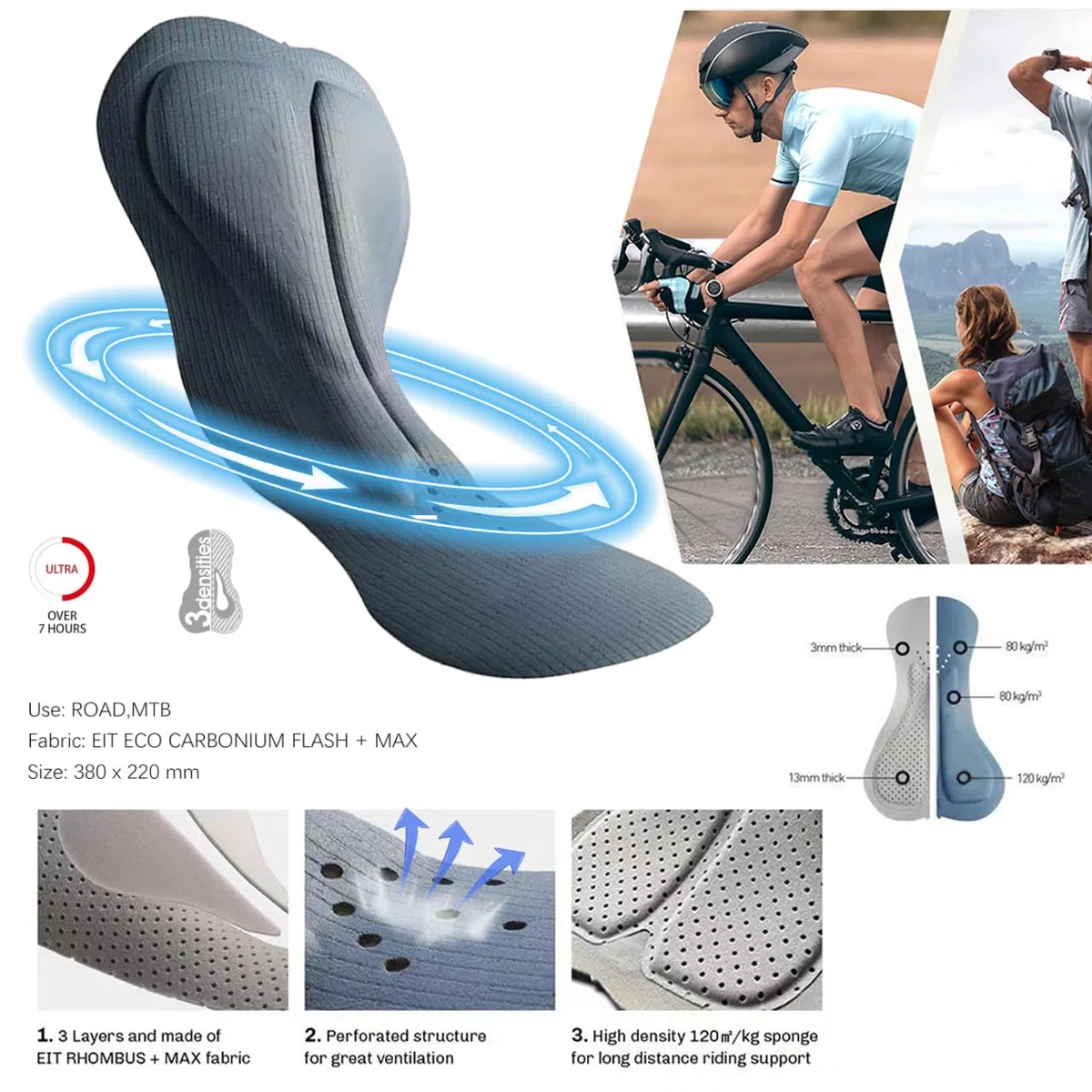 Damen Rennrad Trikot Body Langarm atmungsaktiv - Einteiliger Radtrikot für Straße und MTB, Professionelles Sitzpolster für Langstrecken | Elastischer schnelltrocknender Stoff | UV-Schutz