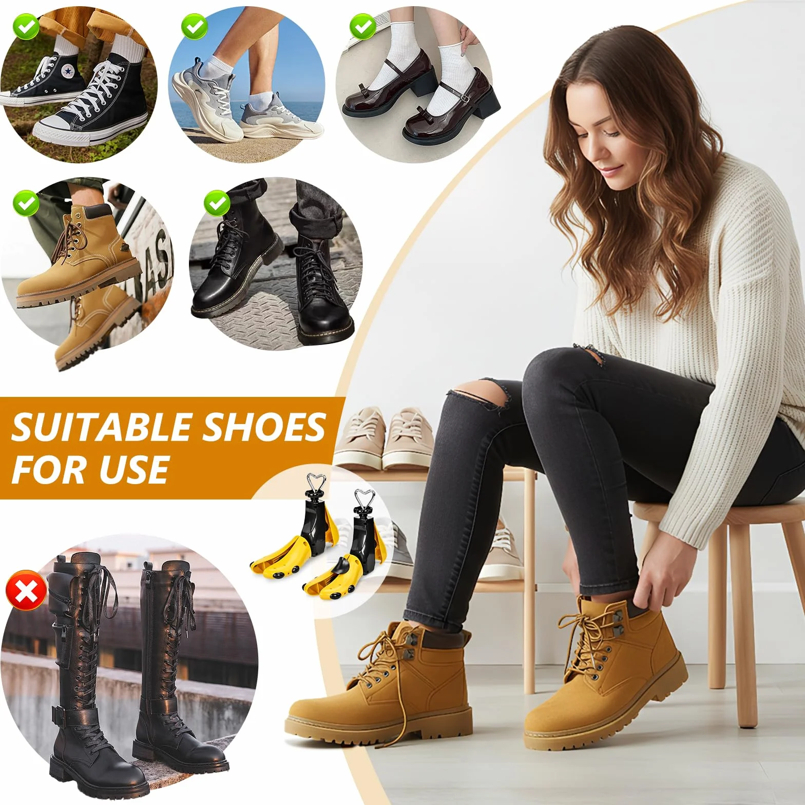 2 Stück Schuhspanner Herren Damen