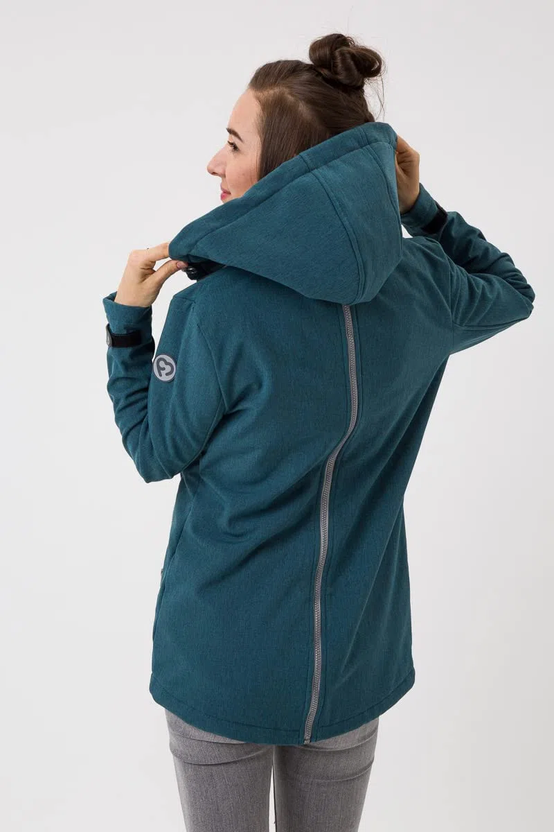 fun2bemum Enigma 5in1 BACK/FRONT Softshell Jacke,Tragejacke, Babytragejacke,Schwangerschaftsjacke