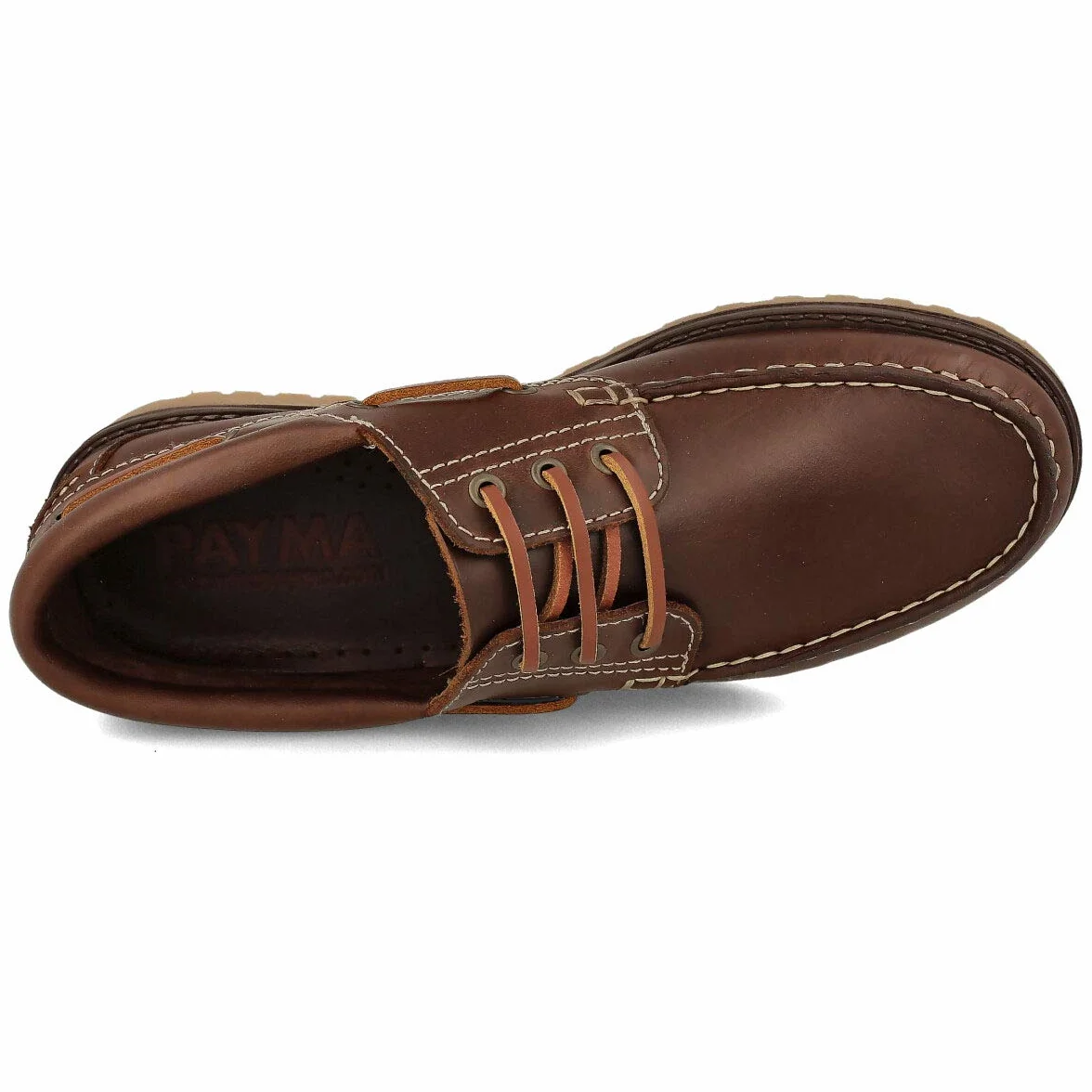 Herren Damen Kinder Bootsschuhe Sport aus Leder. Verschluss mit DREI Ösen. Freizeitlederschuhe. Gummisohle. Große Größen 46 47. Braun, Schwarz, Marine und Klettverschluss