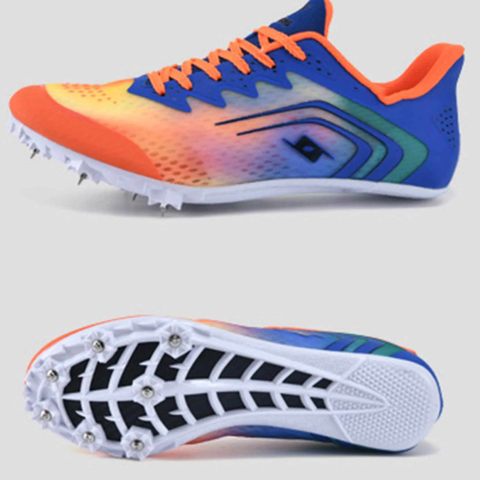Generisch Kinder Sportschuhe Jungen Mädchen Spikes Laufschuhe mit Stollen für Leichtathletik Wettkampf Training Turnschuhe mit Rutschfester Sohle Leicht Dämpfung Sportschuhe