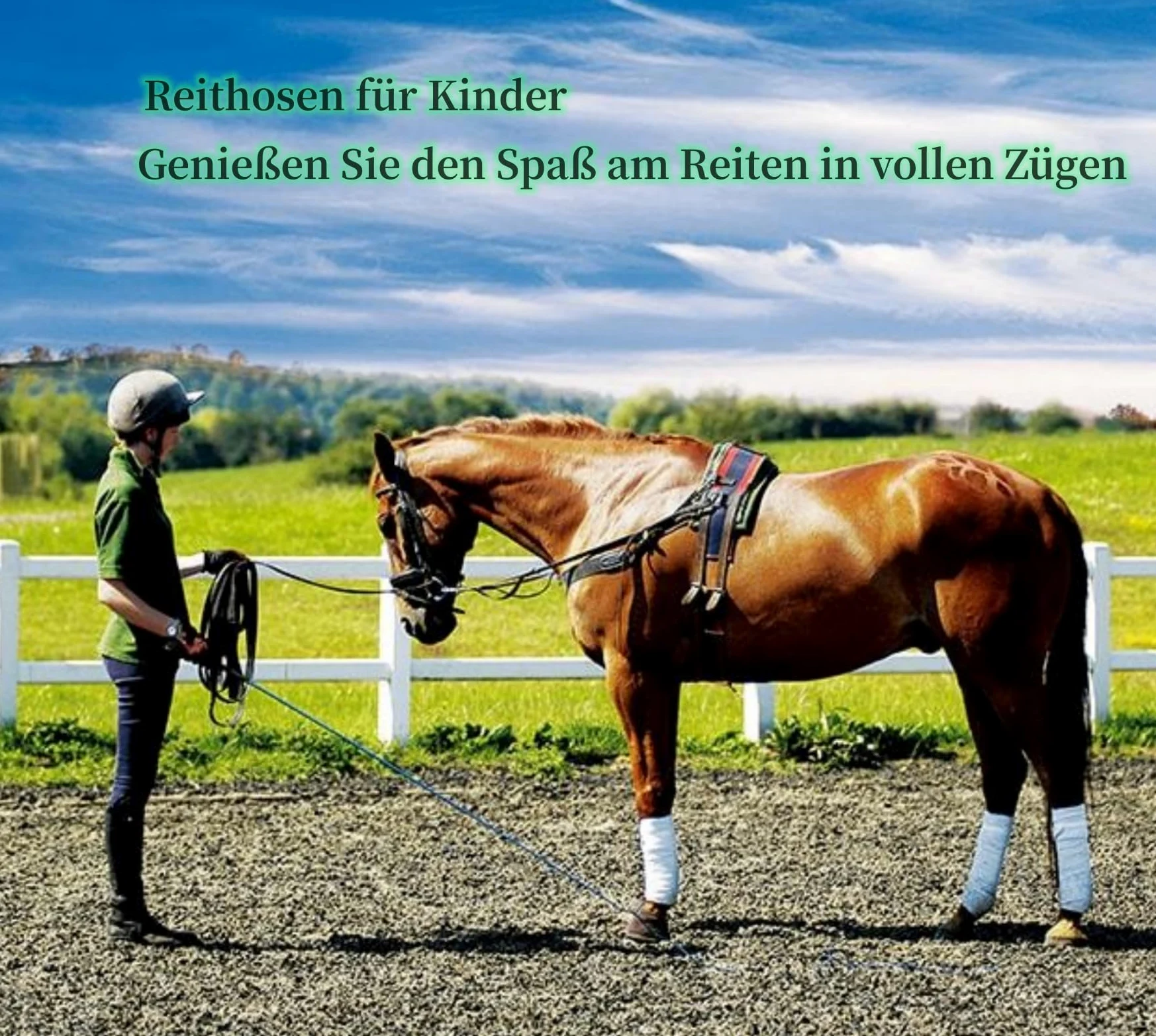 beroy Kinder Reithose Vollbesatz mit Silikon Reitleggings Mädchen mit Gürtelschlaufen und Handytasche