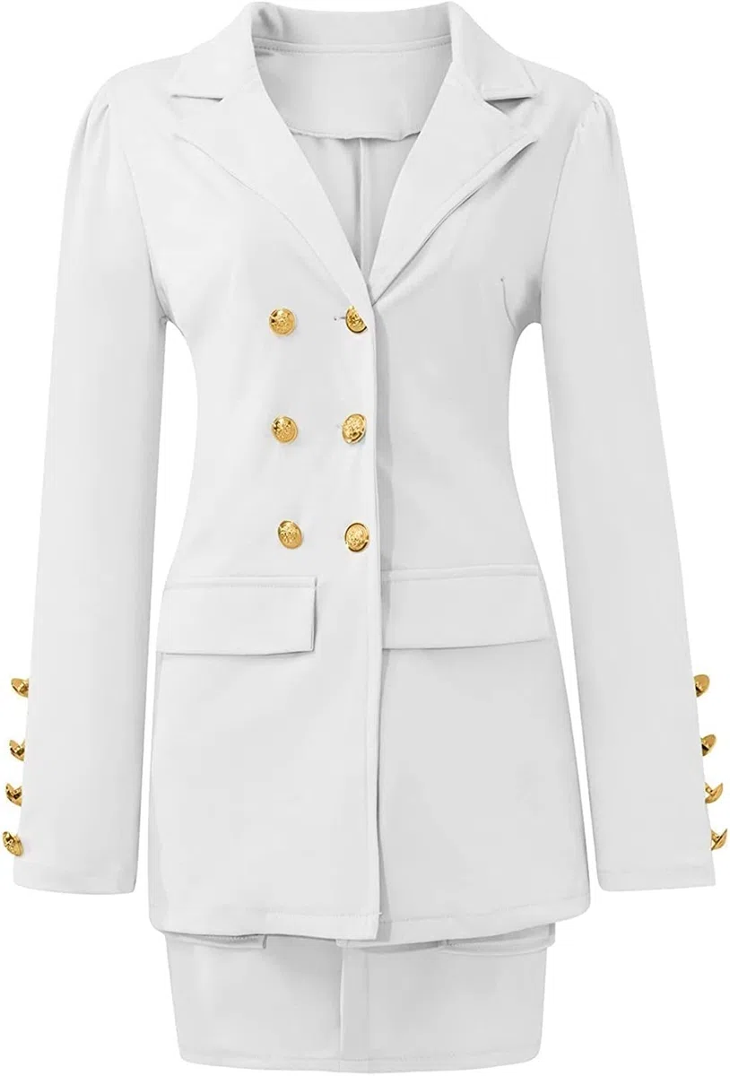Damen Business Elegante Anzug Arbeit Rock Jacke zweiteilig Minirock Slim Karierten Blazer Streetwear zweiteilig Büro Blazer lässig Anzug