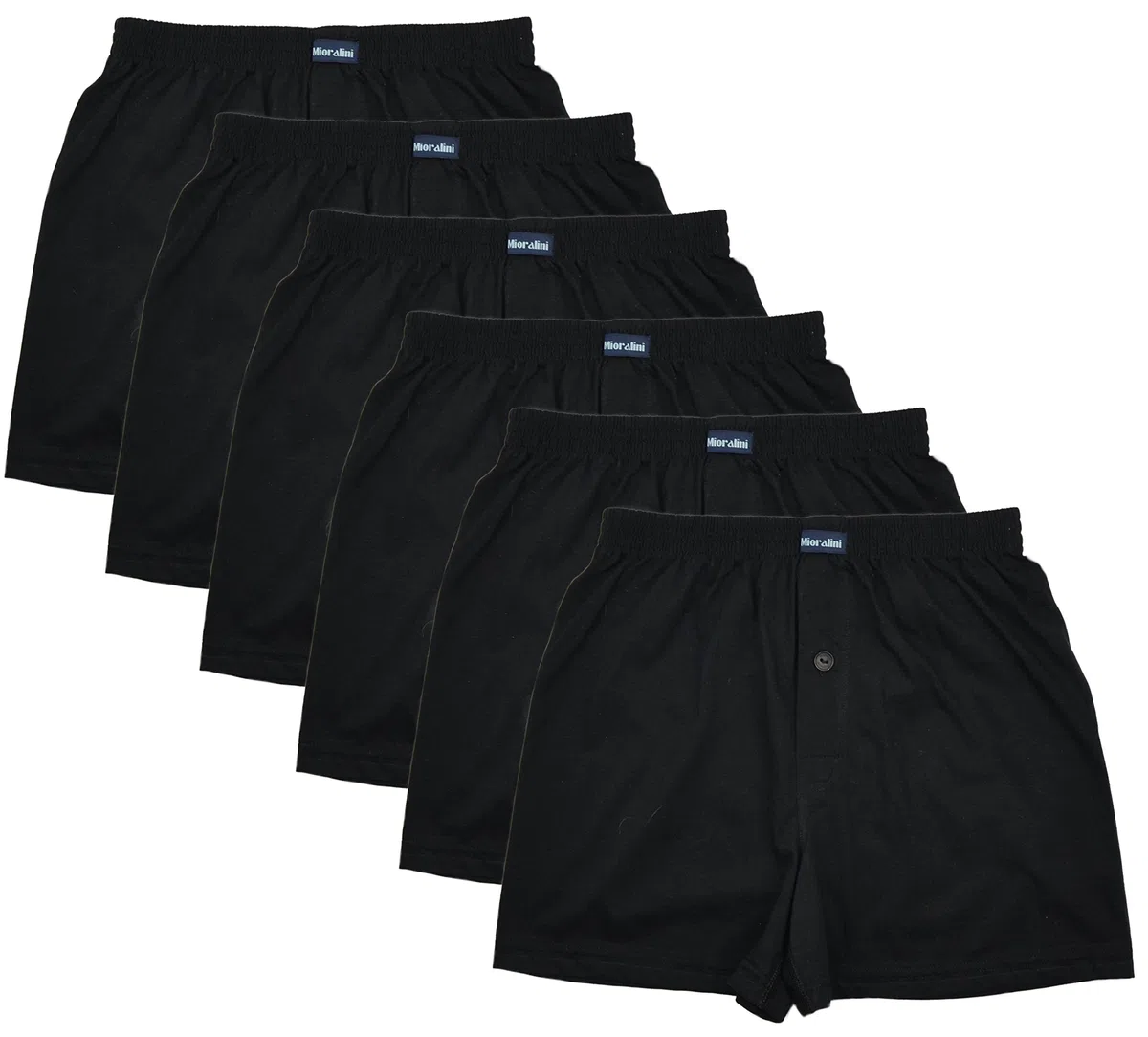 MioRalini 6 Herren Boxershorts in klassischen Farben 100% Baumwolle ohne Seitennaht Seamless Größe M - 4XL und Übergröße