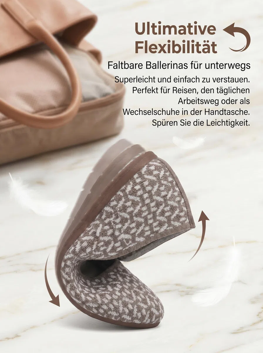 Puxowe Damen Ballerinas Slip On Spitz Strick Kleid Flache Schuhe Pumps Elegant Bequem Ballerina Flats für Damen