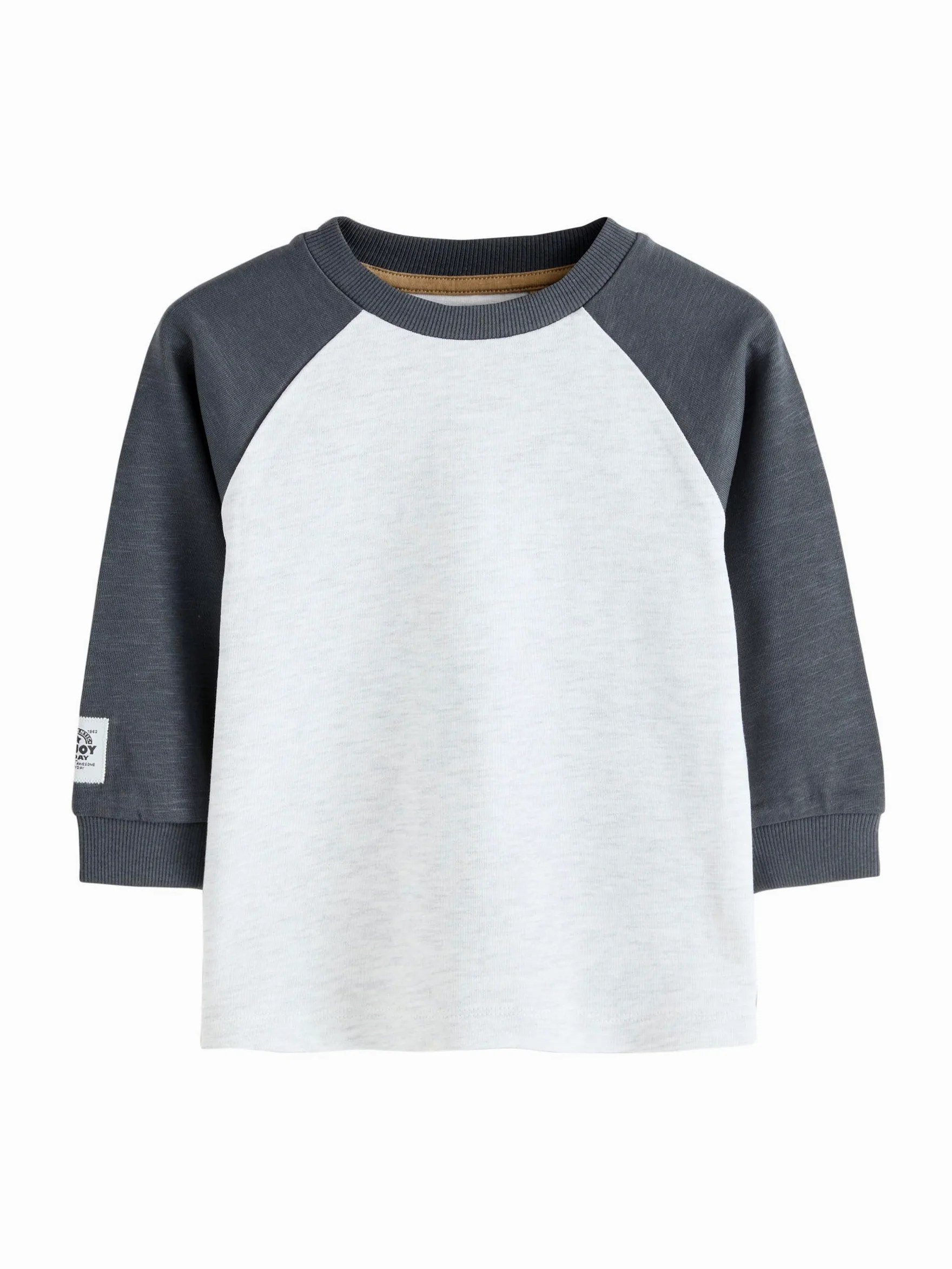 NEXT Jungen Langarmshirts mit Struktur, 3er-Pack 62-122