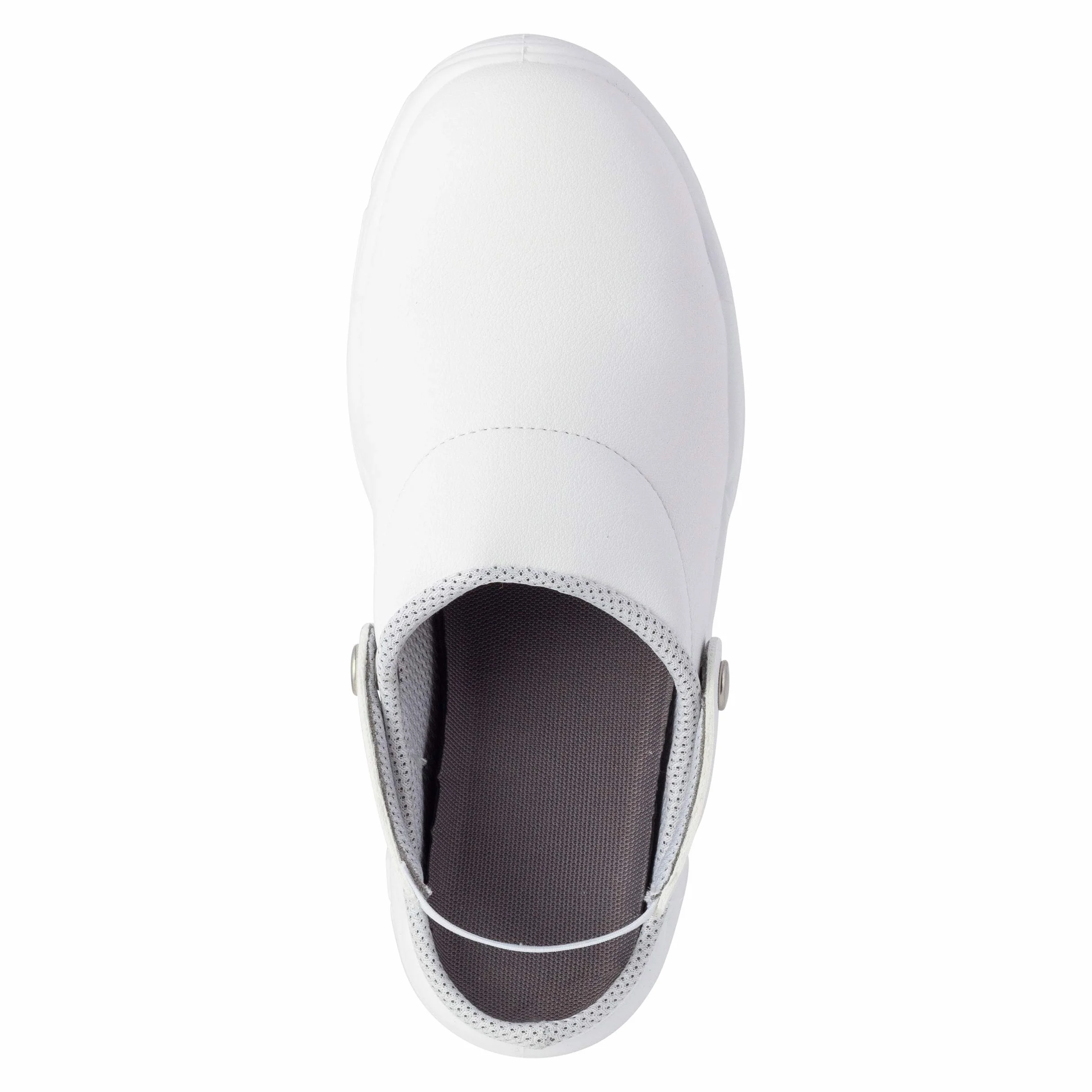 REPOSA Medical – Sanitär-Clogs für Damen und Herren aus Mikrofaser + Sicherheitskappe aus Verbundstoff, Anti-Schock und antistatisch, mit Kordelzug, Bequeme und rutschfeste Küchenschuhe, Weiß, 39 EU