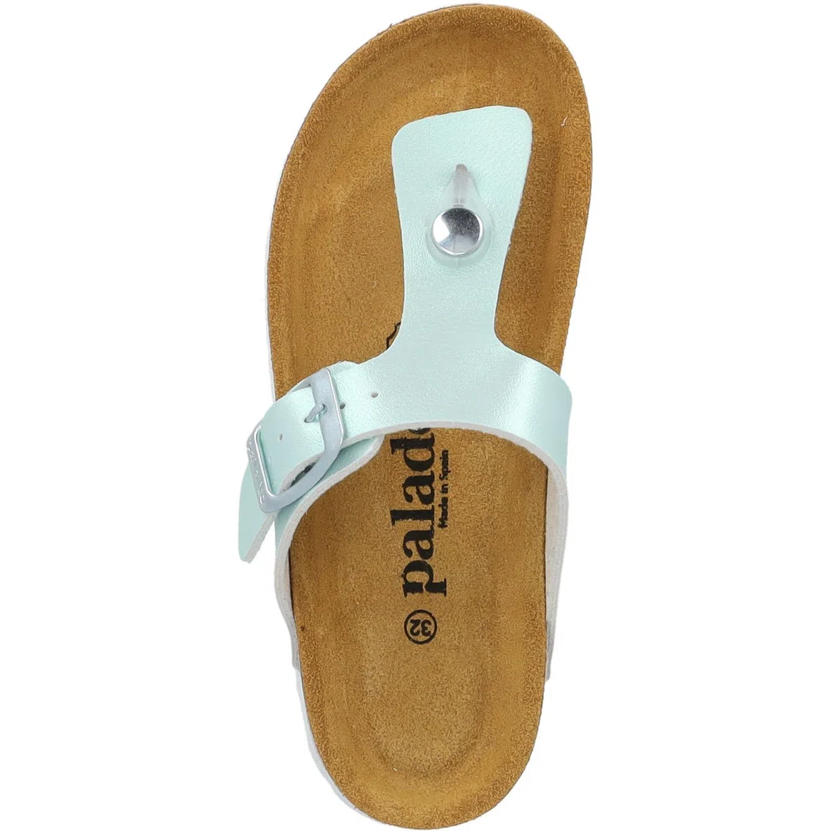 Palado Mädchen Zehentrenner Kids Kos G Metallic – coole Sandalen Made in Spain - Hausschuhe mit trendigen Farben - Sommerschuhe mit Kork-Fußbett