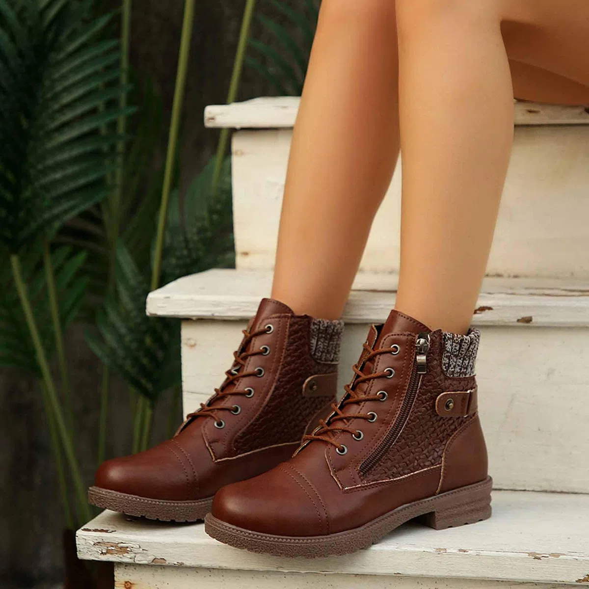 Generisch Reitstiefel Kinder Wasserdichte für Kinder, Damen und Herren Classic Reitstiefelette Reitschuhe Kunstleder Unisex Boots Soft Stiefeletten Reitsportschuhe