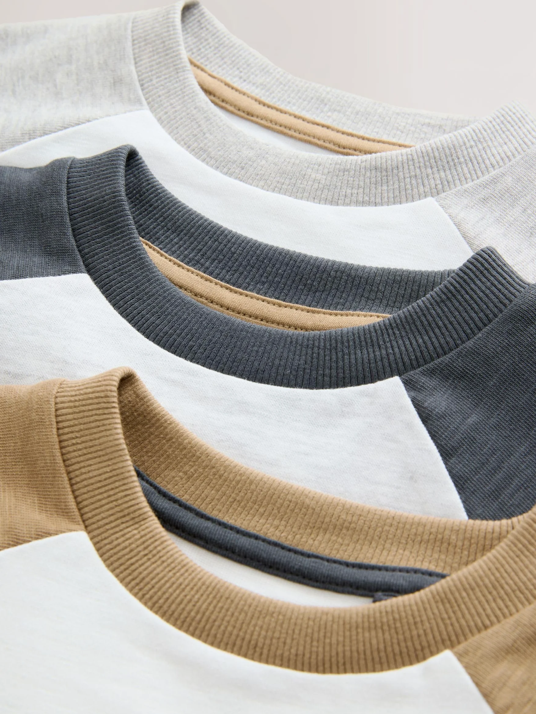 NEXT Jungen Langarmshirts mit Struktur, 3er-Pack 62-122