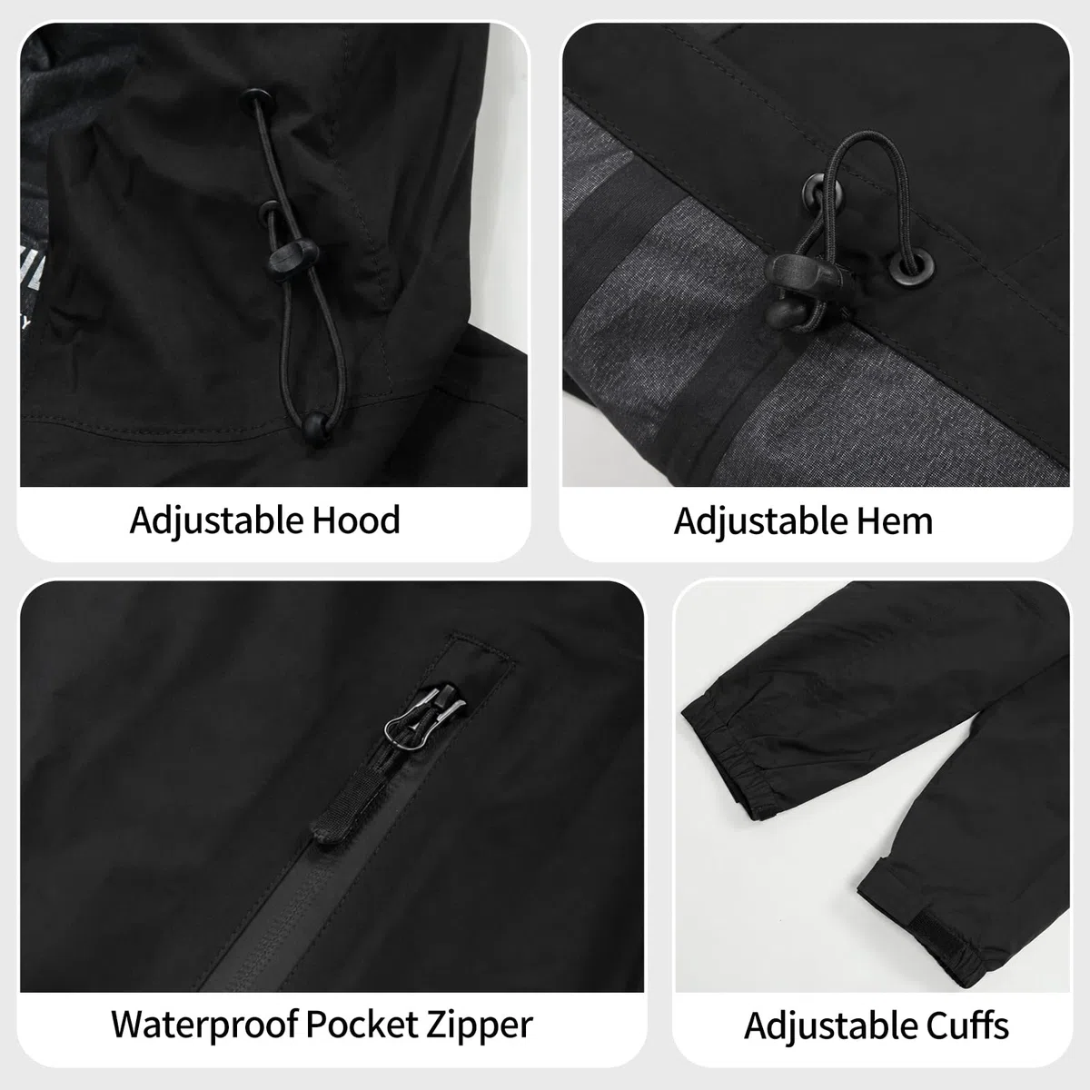 Regenjacke Herren Wasserdicht Atmungsaktiv Regenmantel Herren Wasserdicht Outdoorjacke Windbreaker mit Kapuze Leichte Regenjacke Herren für Wandern Reisen