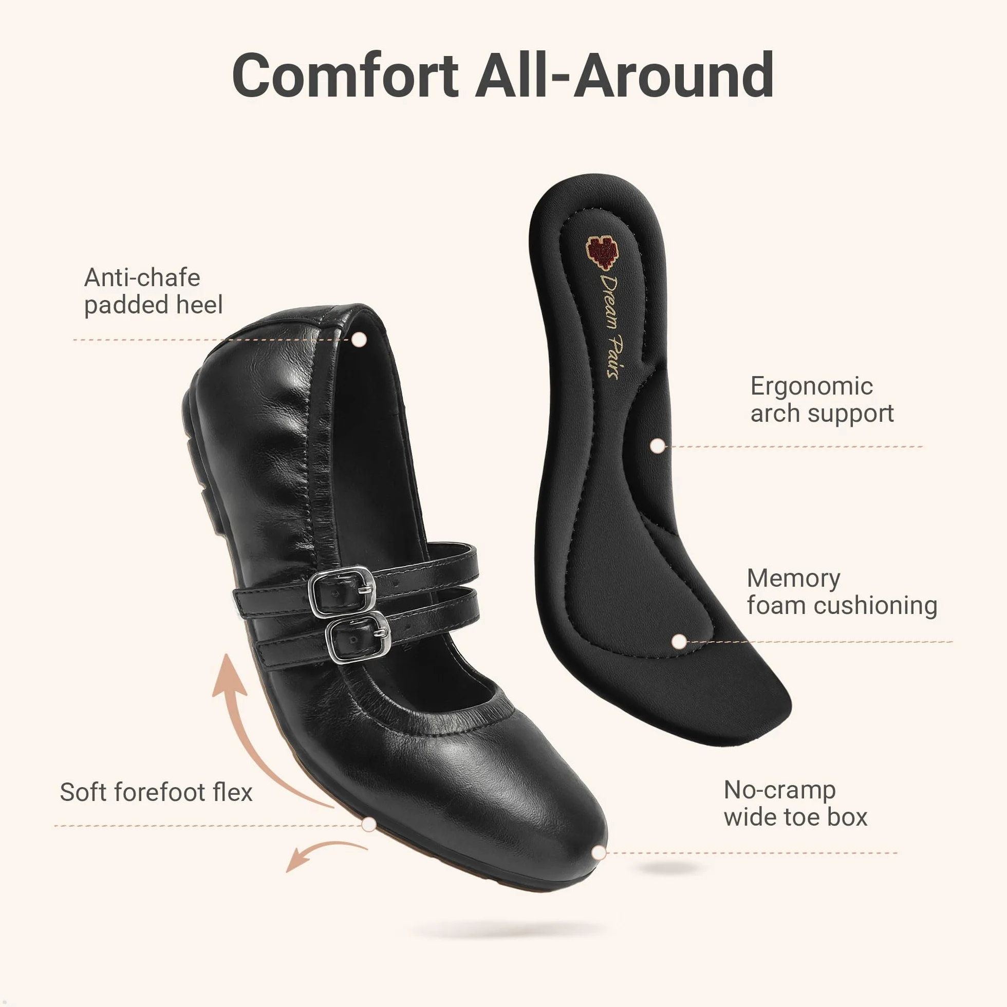 DREAM PAIRS Ballerinas Mädchen Kommunionsschuhe Faltbar Flache Schuhe Prinzessin Schuhe für Party rutschfest Wasserdicht Weich verstärkt Fußgewölbeunterstützung