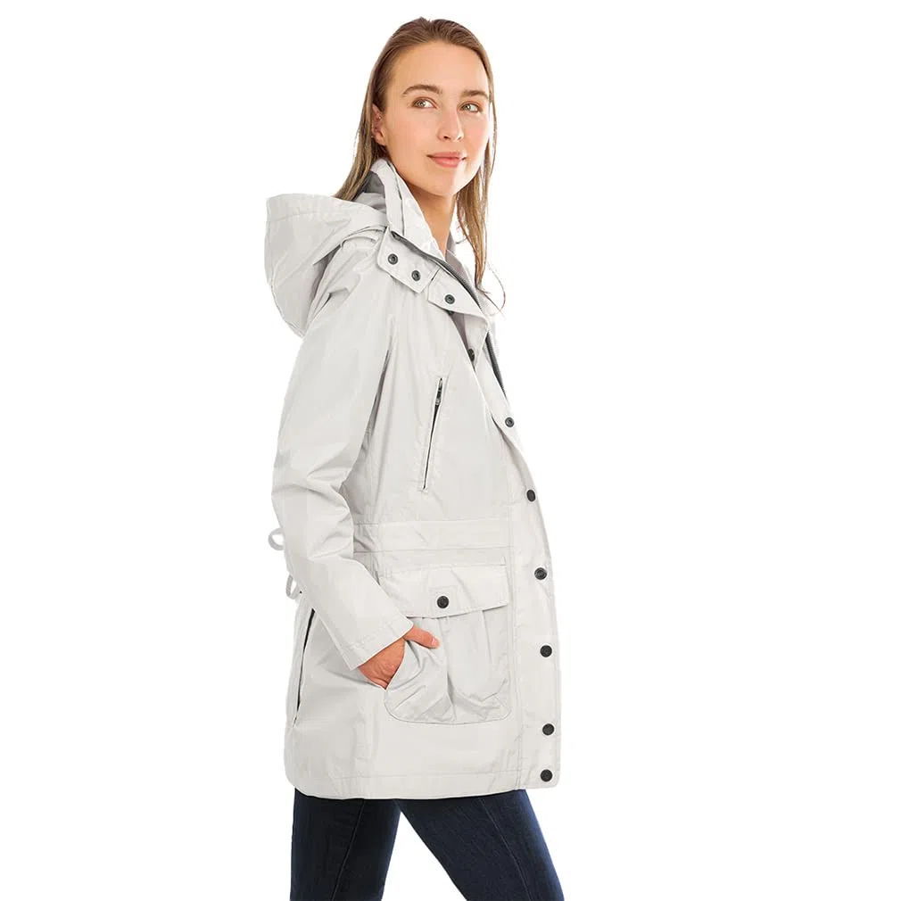 Knuffelwuff Damen Übergangsjacke - Leichte wasserdichte Jacke Lexington - Atmungsaktive Regenjacke mit extra vielen Taschen für Outdoor, Wandern, Reisen, Gassi gehen