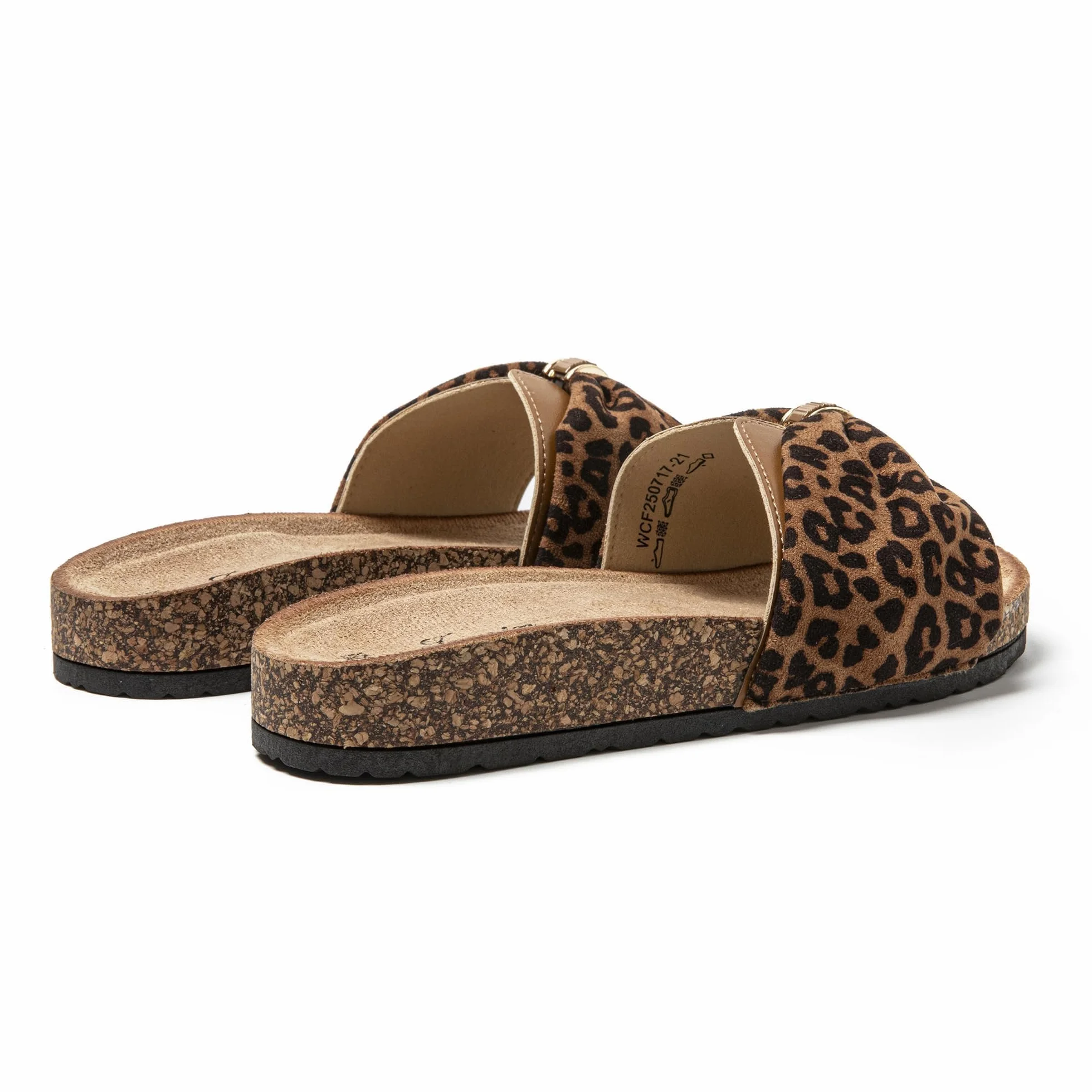 JOMIX Pantoletten Damen Sommer Kork Clogs Fliege Strandsandalen Sommerschuhe Bequeme Strand Sandalen