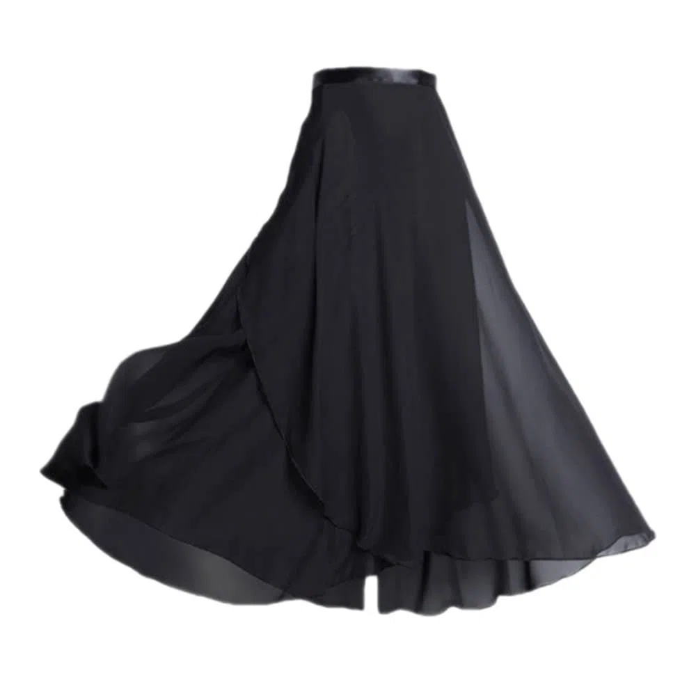 Ballett Wickelrock Chiffon Damen Tanz Rock Mit Taille Krawatte Und Dünner,Anwendbar auf weibliche Tanzausbildung