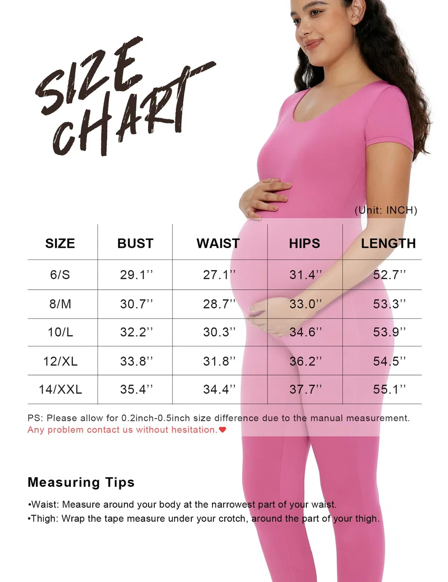 POSHDIVAH Damen Umstands-Jumpsuit Strampler Schwangerschaft Kurzarm T-Shirts Bodycon Bodysuit Shapewear