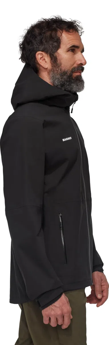 Mammut Linard Guide HS Hooded Jacket Men Herren Hardshell Wanderjacke Black/deep Teal blau