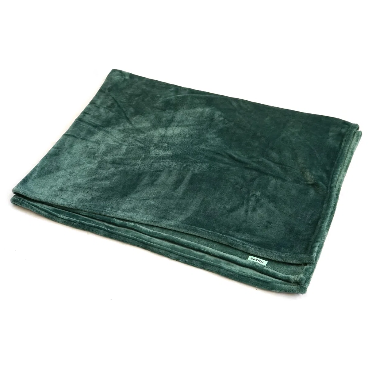 Skoda 6U0084509 Reisedecke Kissen 2-in-1 Fleecedecke Kopfkissen, grün