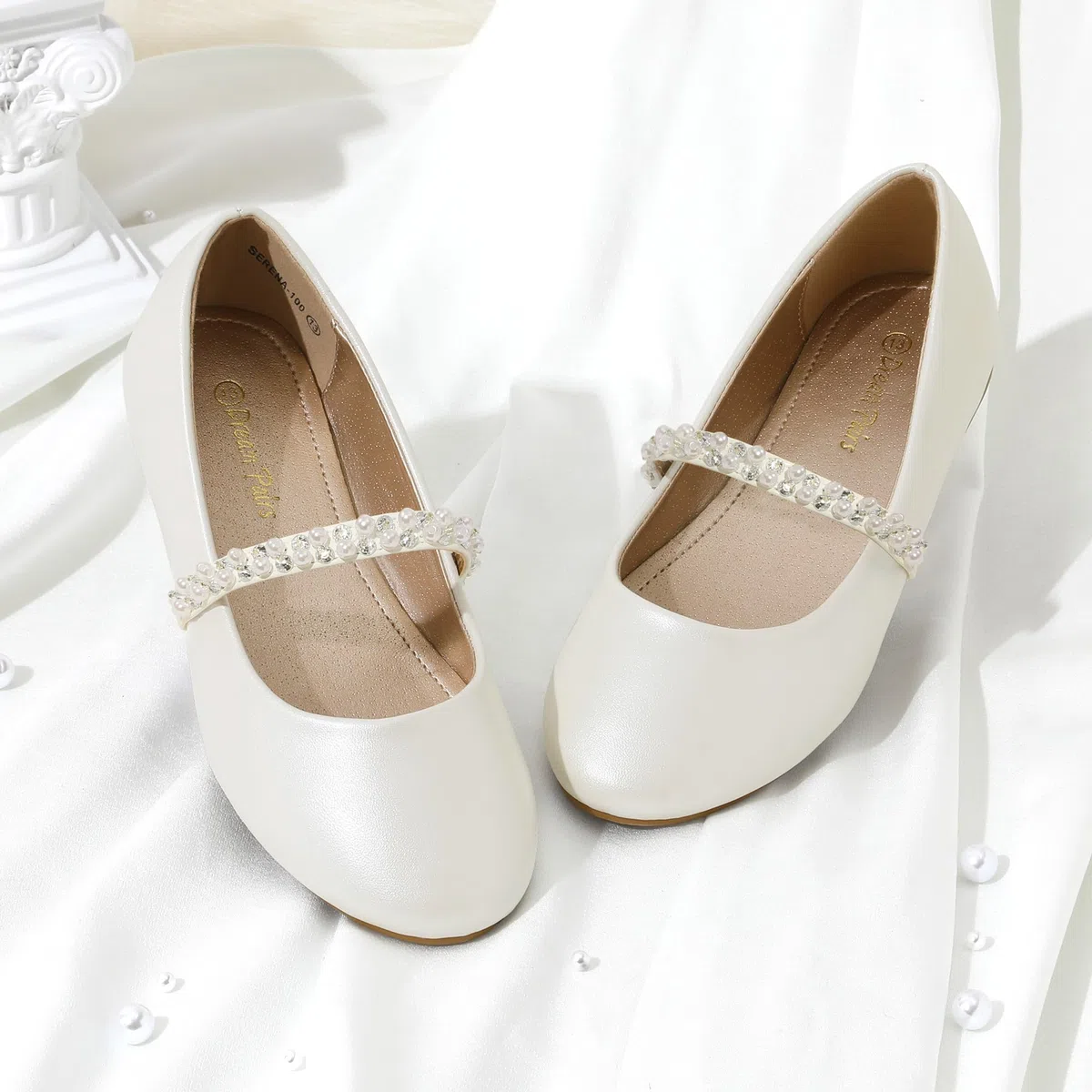 DREAM PAIRS Mädchen Mary Jane Strap Flache Schuhe Ballerinas Prinzessin Schuhe Flache Schulschuhe