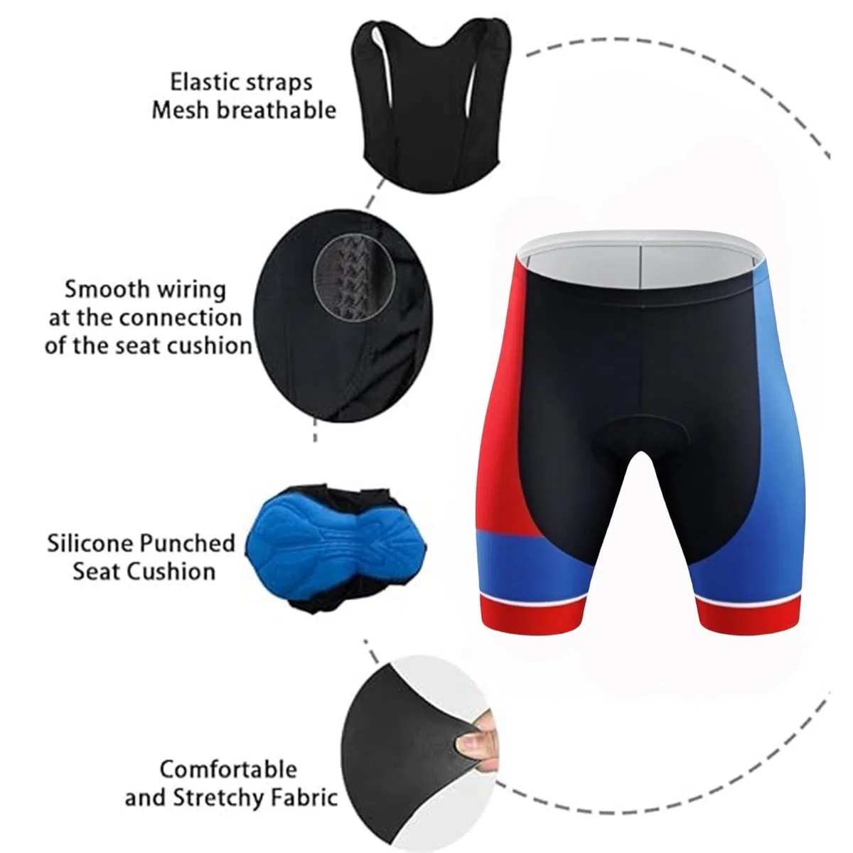 Pro Team 2025 Radtrikot Set für Herren, Sommer, Mountainbike-Jersey und Trägerhose mit 9D-Polsterung, Gel, atmungsaktiv, für Outdoor-Sportarten