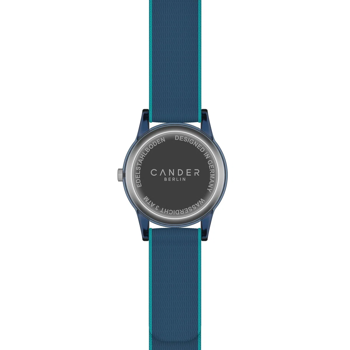 Cander Berlin MNA 0130 M Kinderarmbanduhr Klett Armbanduhr Kinder Mädchen Junge 3 ATM wasserdicht Lernuhr analog blau