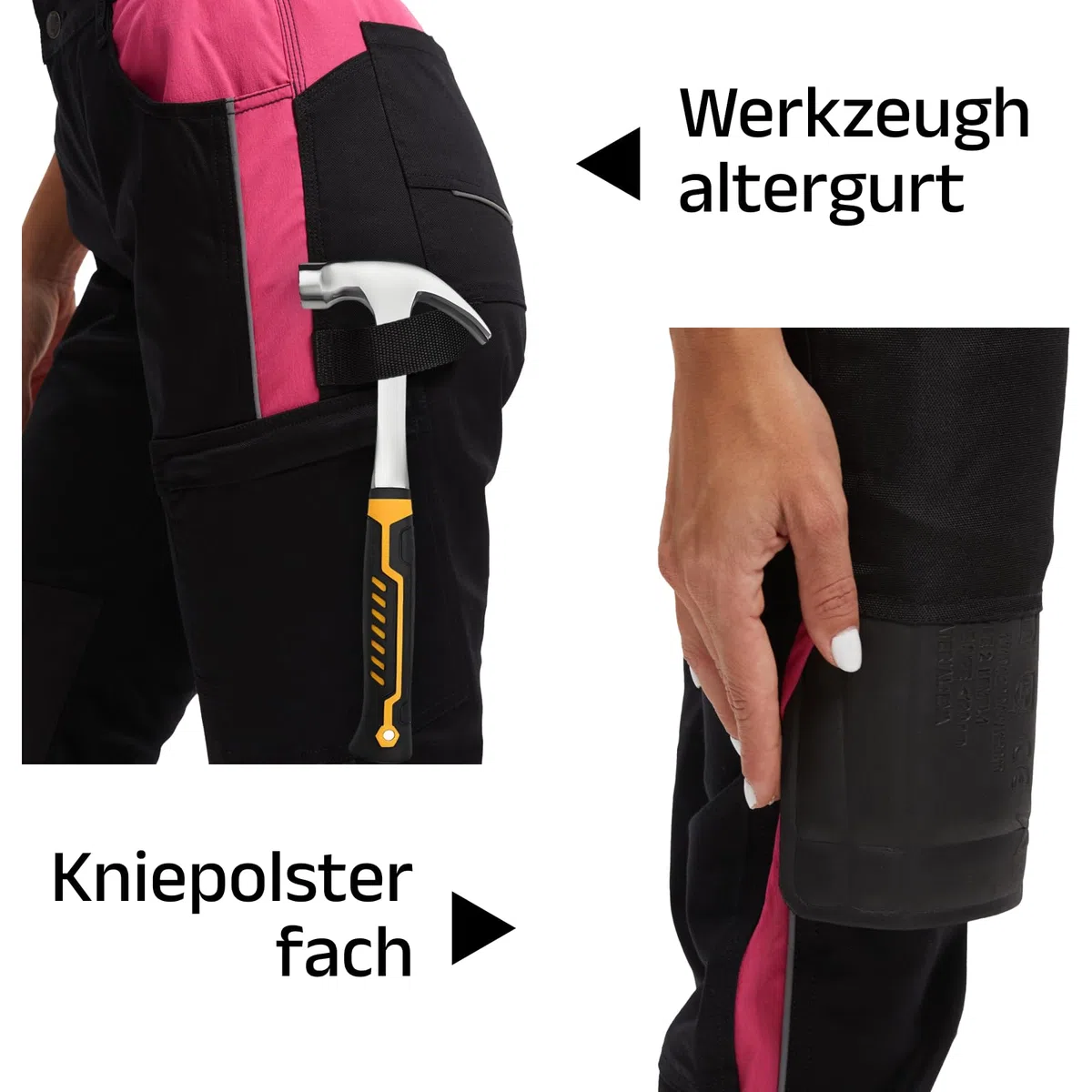 WORK IDEA Damen-Arbeitshose in Figurbetonter Passform, elastisch und leicht, mit Mehreren Funktionaltaschen.