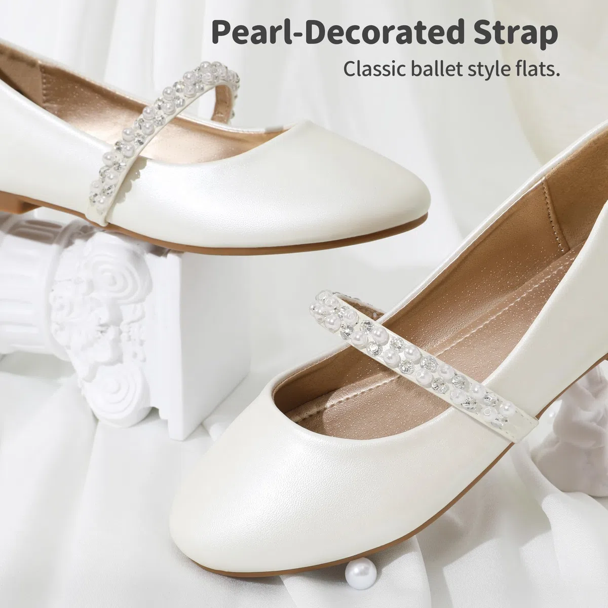 DREAM PAIRS Mädchen Mary Jane Strap Flache Schuhe Ballerinas Prinzessin Schuhe Flache Schulschuhe
