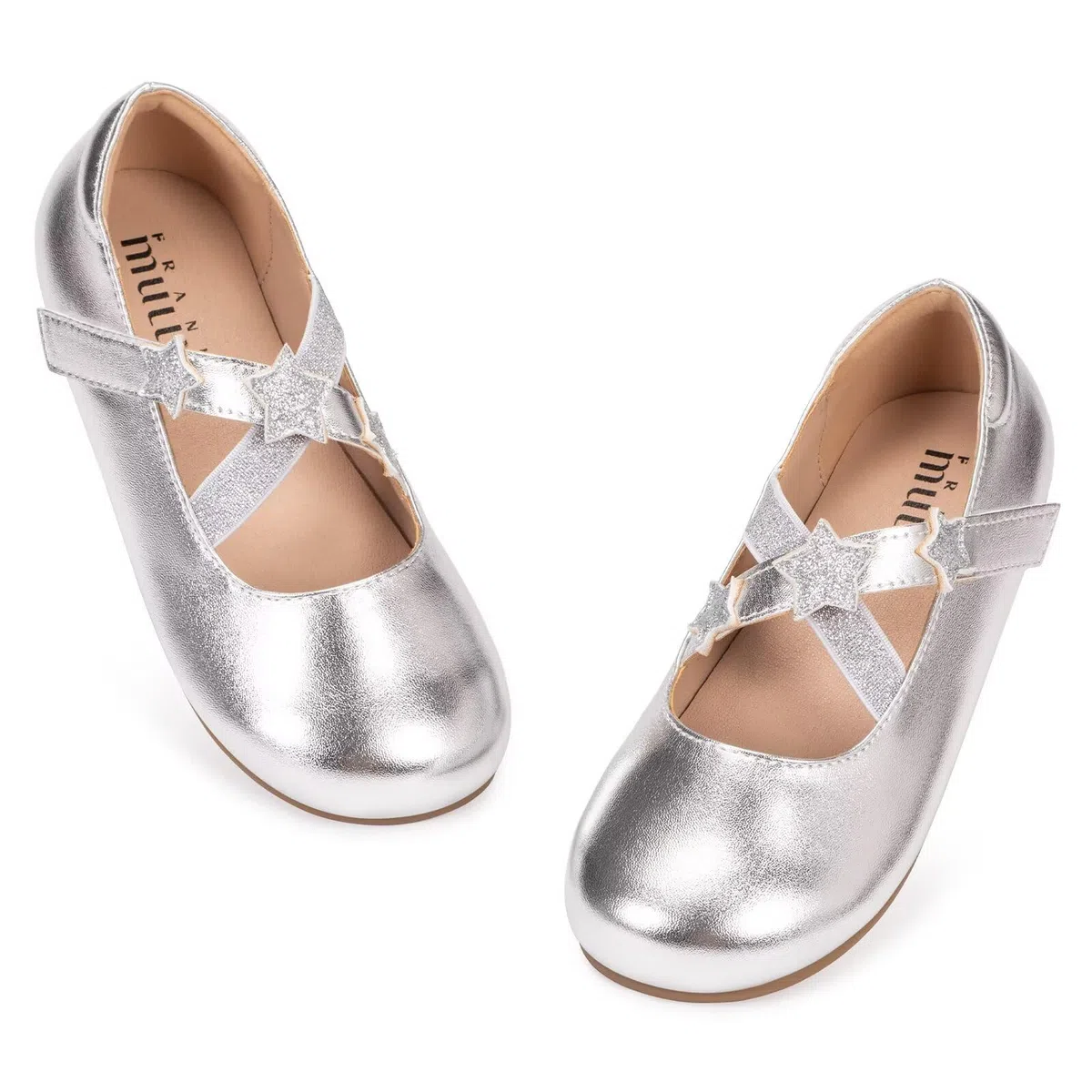 Frank Mully Mädchenschuhe, Ballerinas, Mary Jane, elastische Riemchen, Flache Schuhe für kleine und große Kinder, geeignet für Hochzeiten, Schulpartys