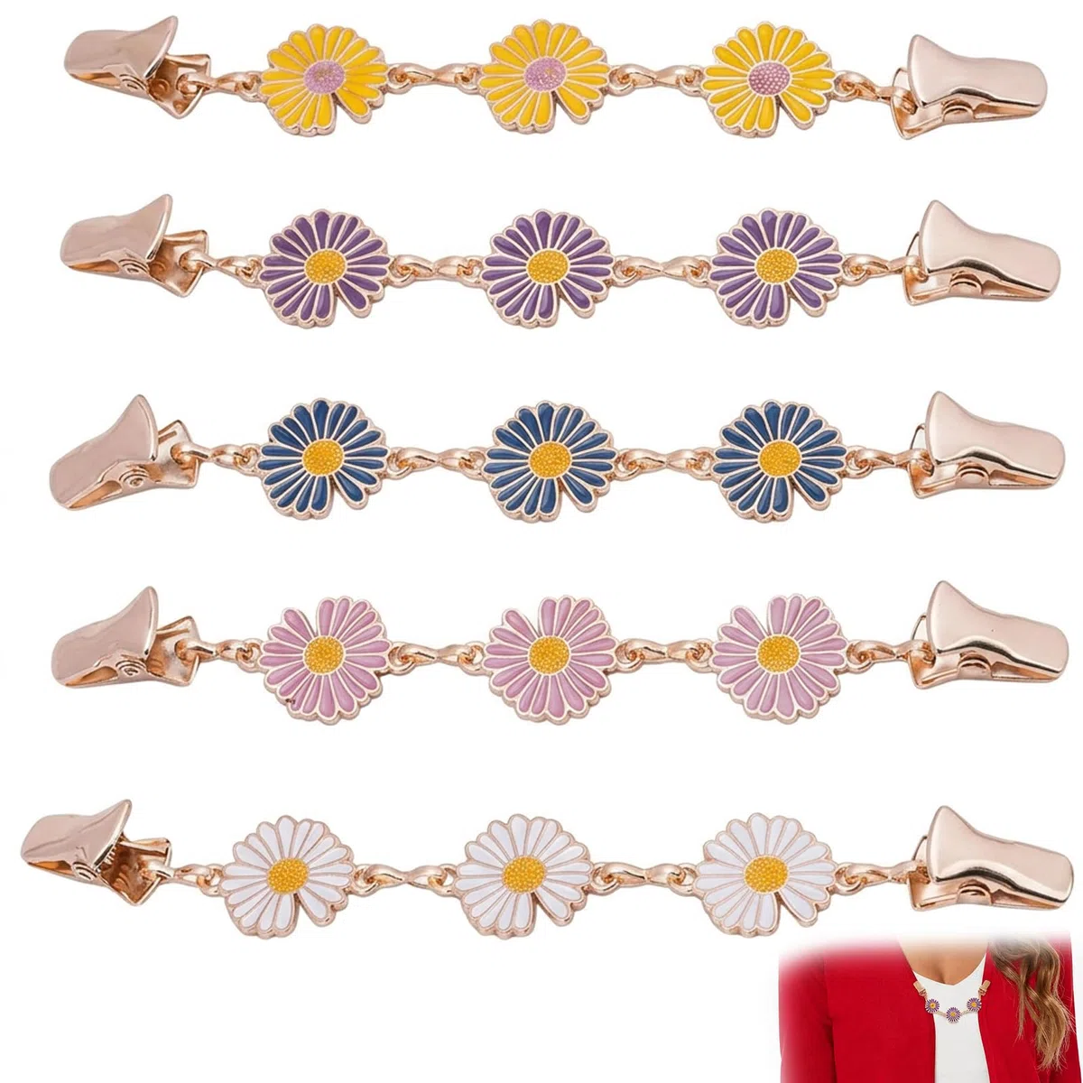 5 Stück Cinch Clips Blusen Klammer, Cardigan Clips Für Kleidung, Cardigan Clip Damen Für Jacken Ohne Knöpfe, Für Vielseitige Anwendungen
