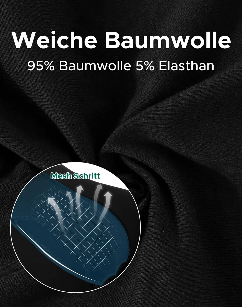INNERSY Boxershorts Herren Große Größen Unterhosen Männer Baumwolle mit Eingriff Unterwäsche XL-6XL 4er Pack
